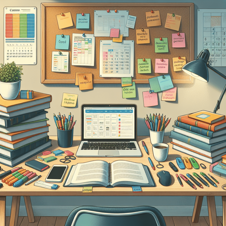 tools to organize study materials for exams